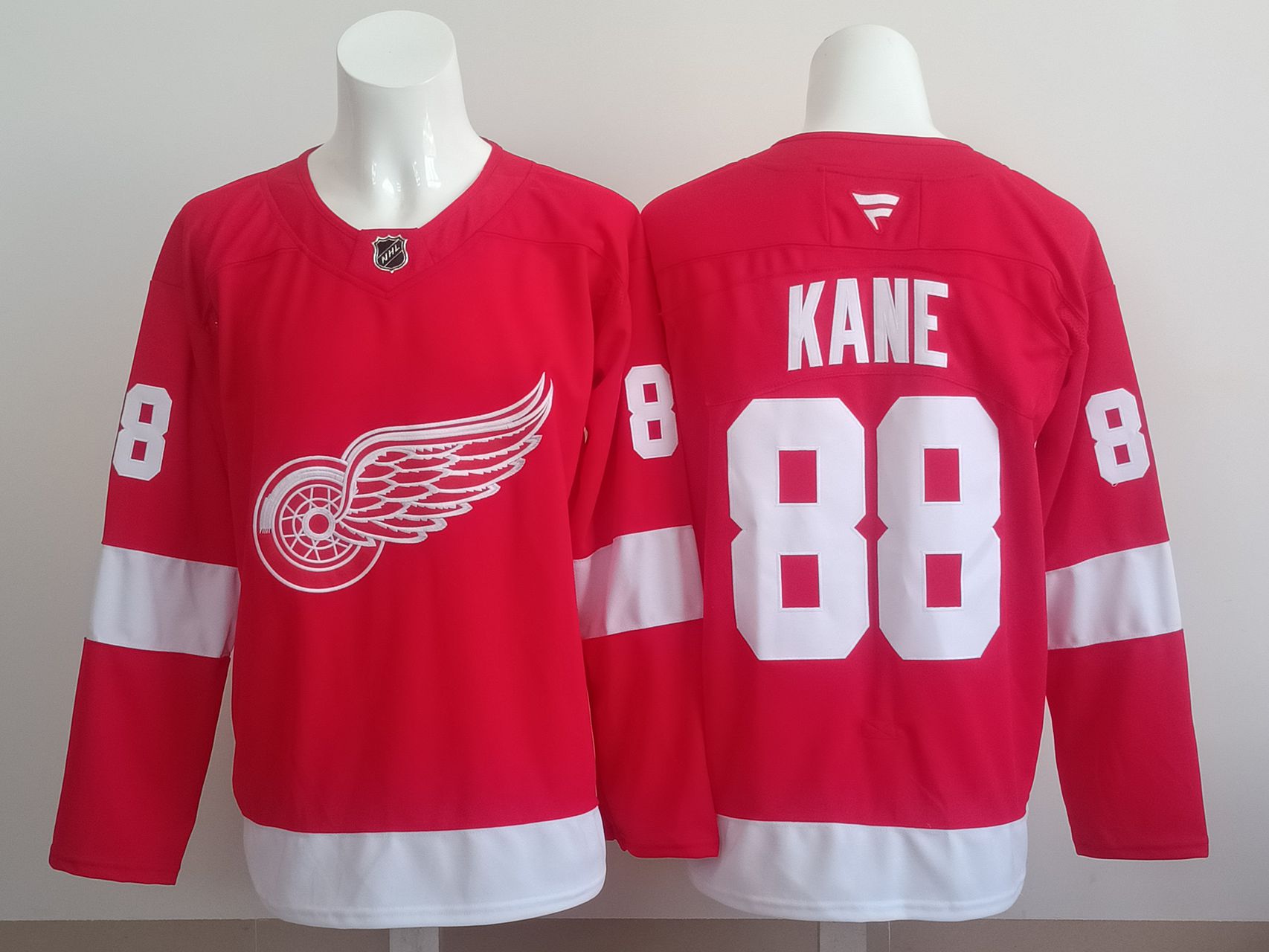 Men 2025 Detroit Red Wings 88 Kane Red NHL Jersey style 01